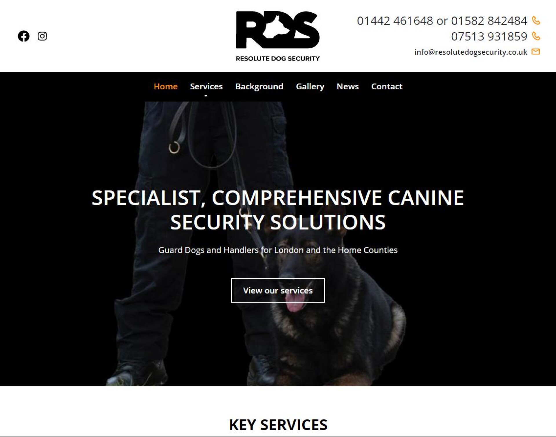 New Resolute Dog Security website